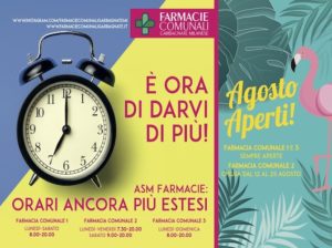 ASM Farmacie: nuovi orari ed aperture di Agosto